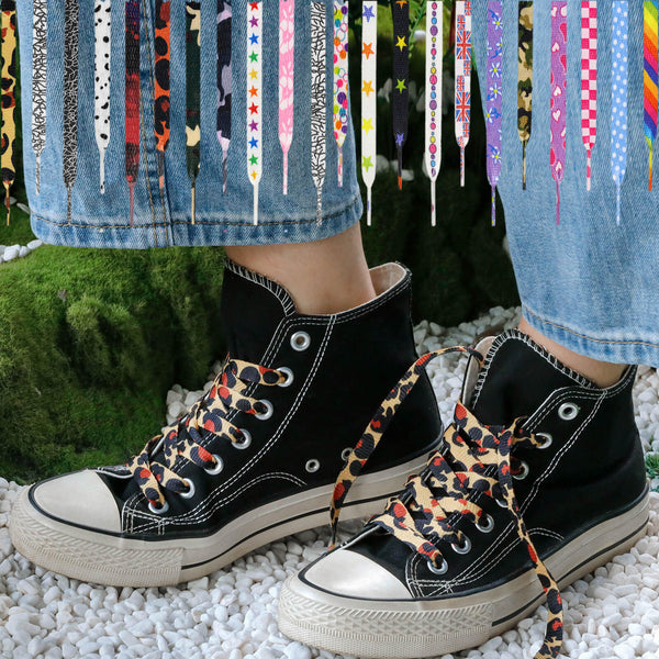 8 mm Breite, flache bedruckte Sportschuh Schnürsenkel.jpg