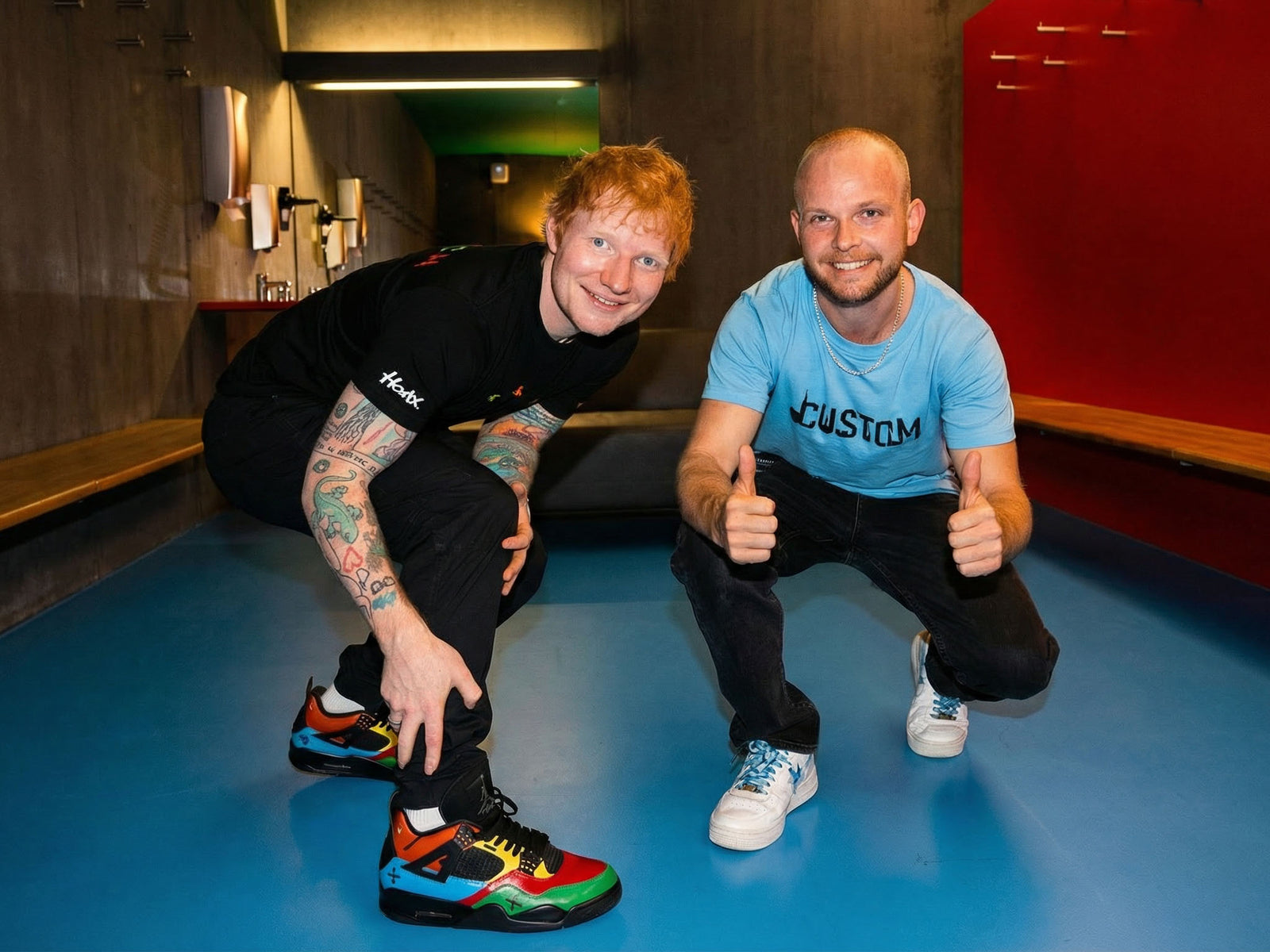 Fabian von Custom Sneakers Schweiz mit Ed Sheeran