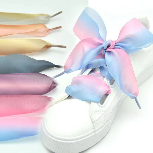 4 cm flache, farbverlaufende, seidige Satinband-Schuhschnürsenkel.jpg
